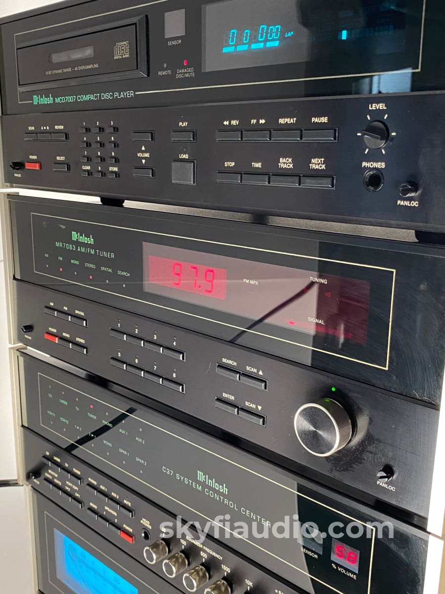 Mcintosh 4 Piece System From The 1980S And 1990S = C37 + Mc7200 Mcd7007 Mr7083 Skyfi Curated