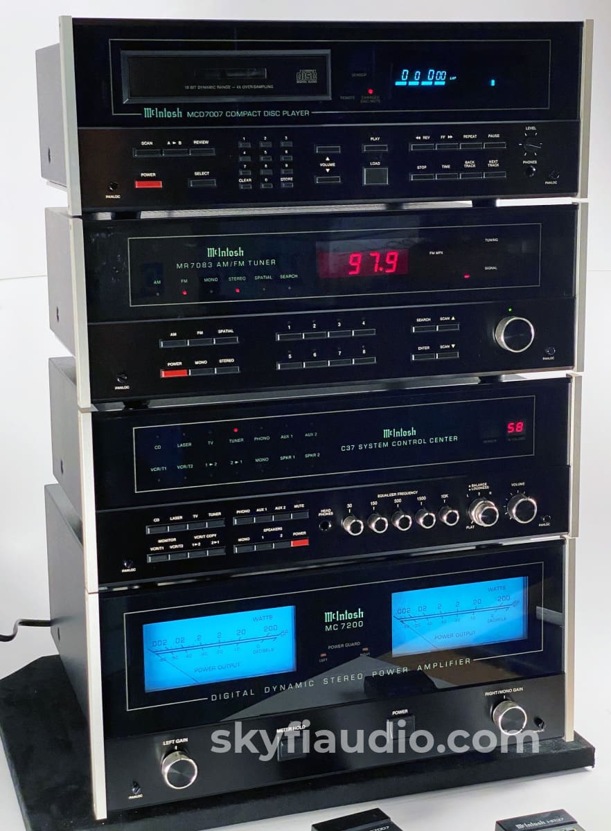 Mcintosh 4 Piece System From The 1980S And 1990S = C37 + Mc7200 Mcd7007 Mr7083 Skyfi Curated
