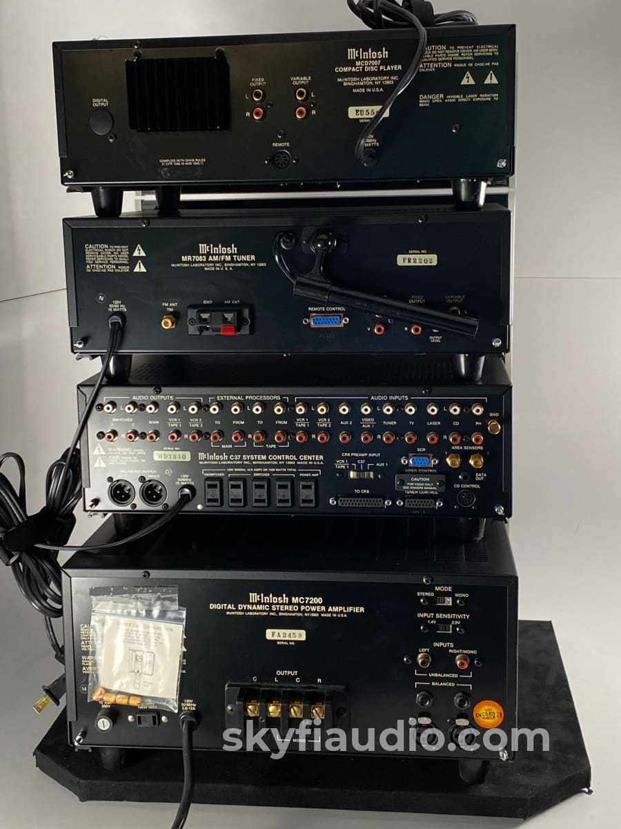 Mcintosh 4 Piece System From The 1980S And 1990S = C37 + Mc7200 Mcd7007 Mr7083 Skyfi Curated