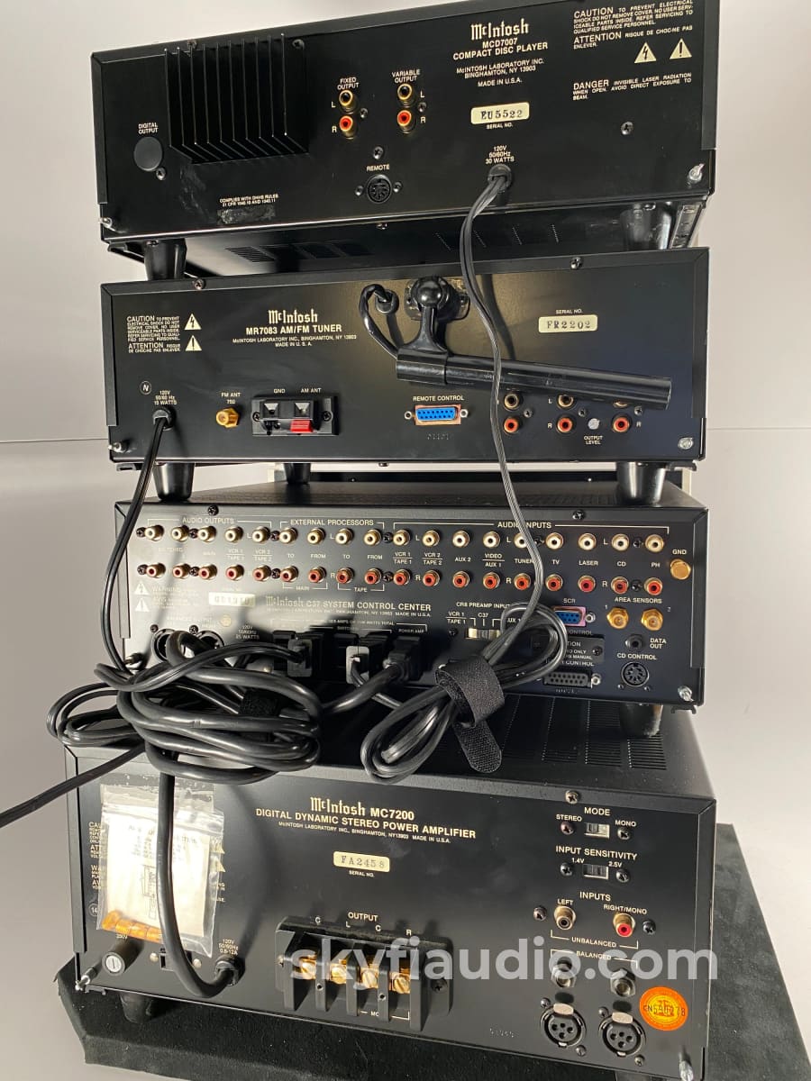 Mcintosh 4 Piece System From The 1980S And 1990S = C37 + Mc7200 Mcd7007 Mr7083 Skyfi Curated