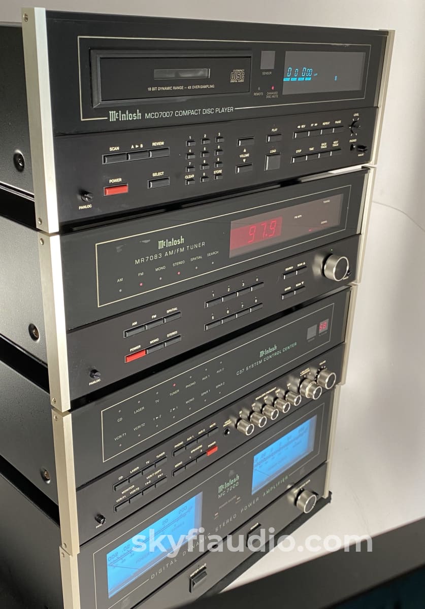 Mcintosh 4 Piece System From The 1980S And 1990S = C37 + Mc7200 Mcd7007 Mr7083 Skyfi Curated