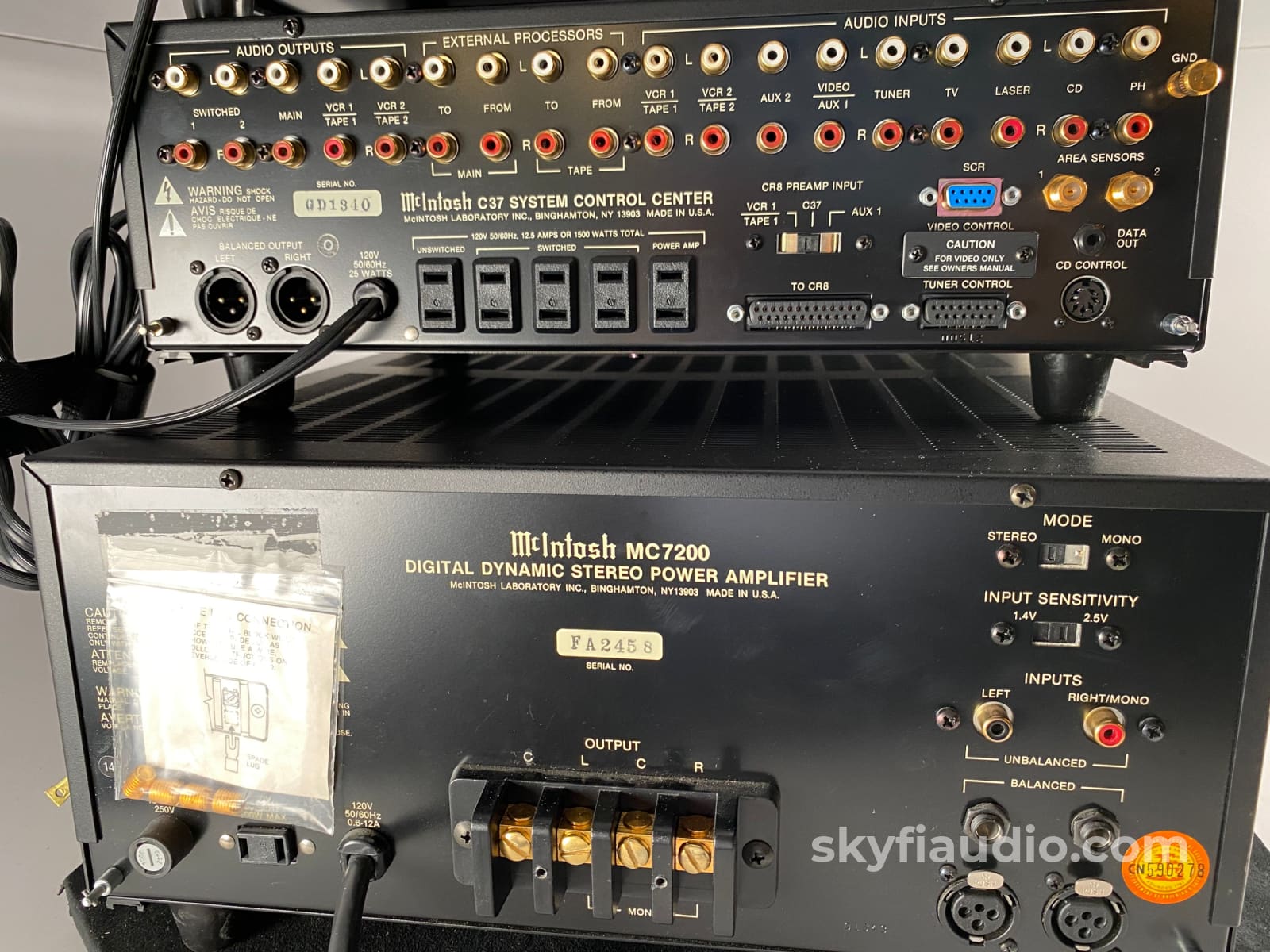 Mcintosh 4 Piece System From The 1980S And 1990S = C37 + Mc7200 Mcd7007 Mr7083 Skyfi Curated