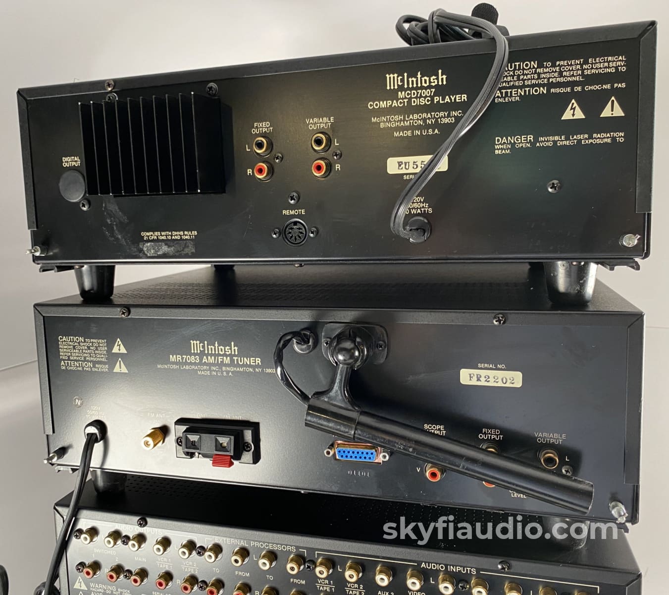 Mcintosh 4 Piece System From The 1980S And 1990S = C37 + Mc7200 Mcd7007 Mr7083 Skyfi Curated