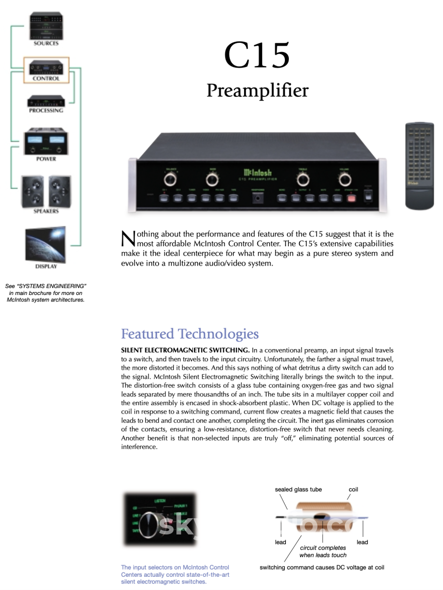 Mcintosh C15 Compact Preamplifier With Phono And Remote - Rare