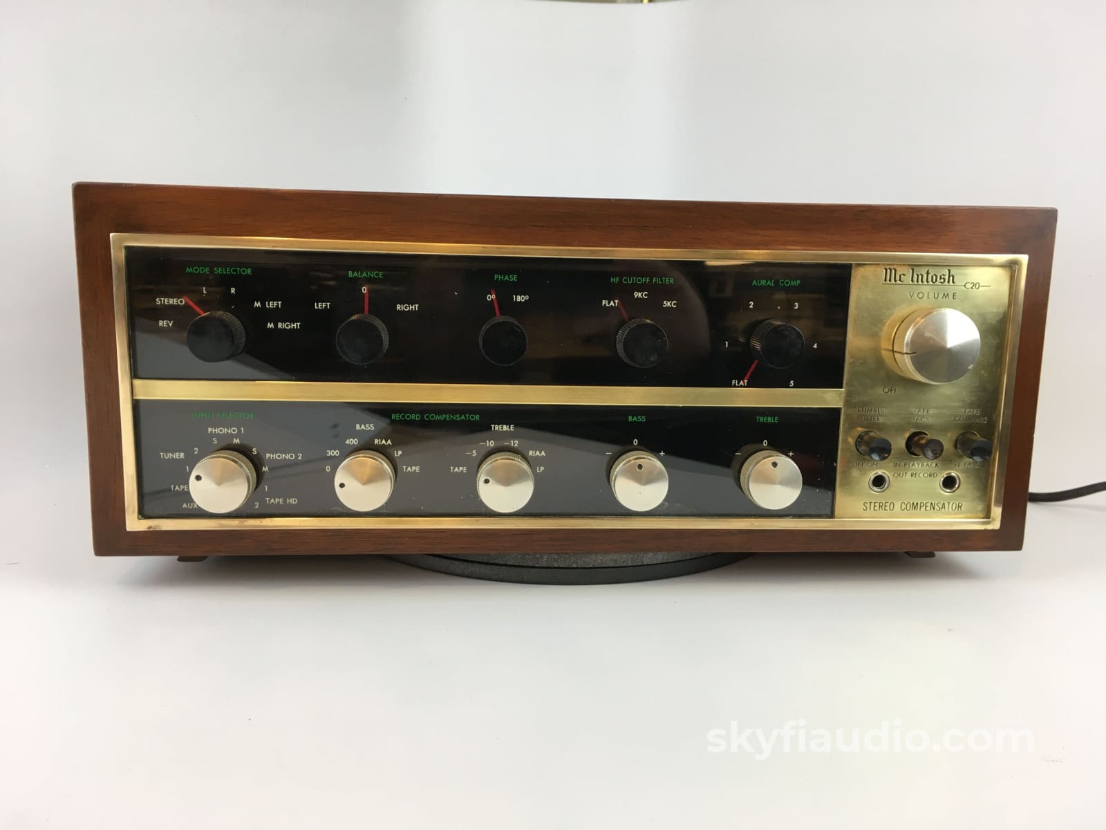 Mcintosh C20 Stereo Tube Preamp In Rare Brass Collectable And Serviced Preamplifier