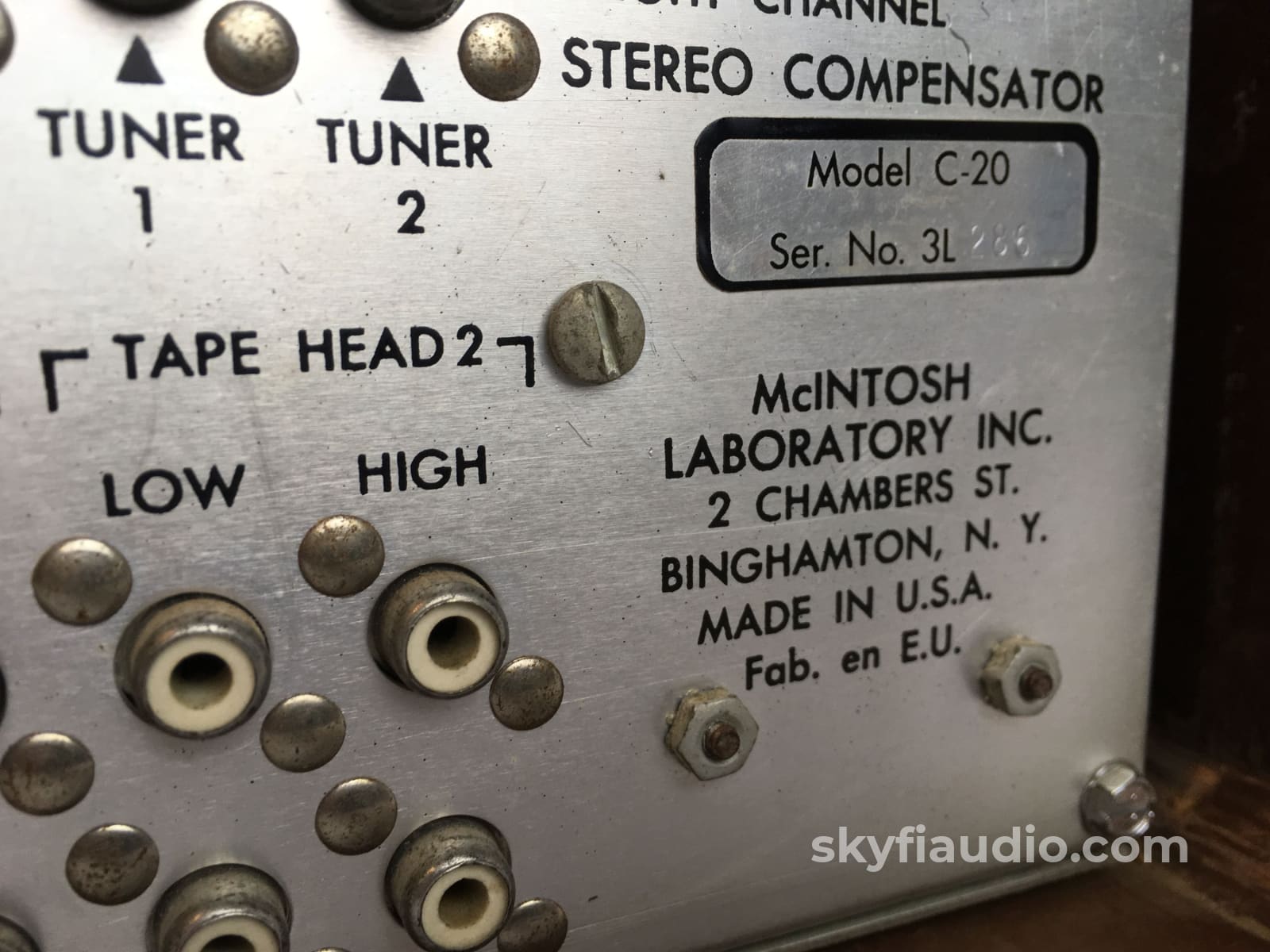 Mcintosh C20 Stereo Tube Preamp In Rare Brass Collectable And Serviced Preamplifier