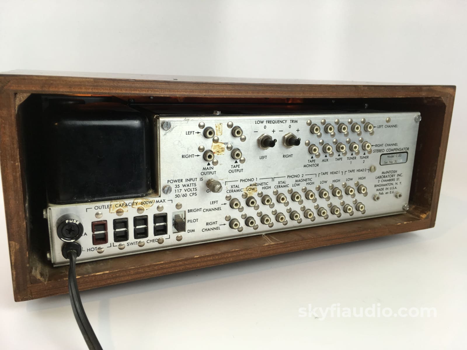 Mcintosh C20 Stereo Tube Preamp In Rare Brass Collectable And Serviced Preamplifier
