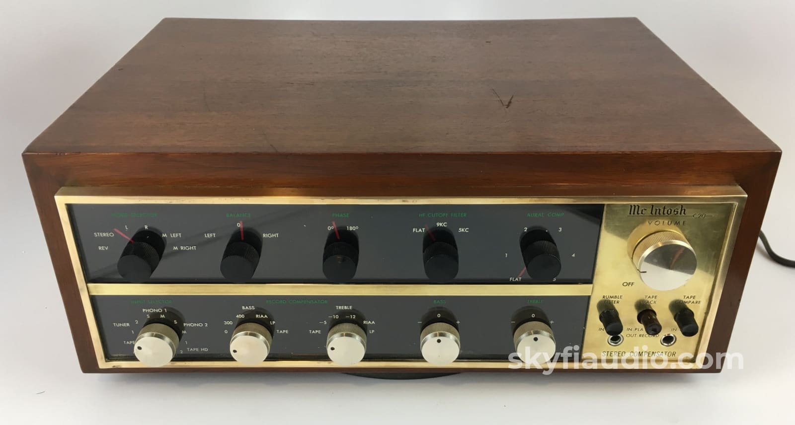 Mcintosh C20 Stereo Tube Preamp In Rare Brass Collectable And Serviced Preamplifier
