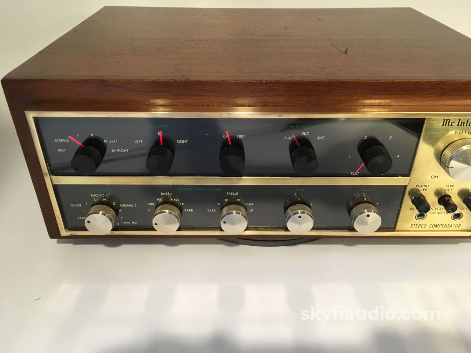 Mcintosh C20 Stereo Tube Preamp In Rare Brass Collectable And Serviced Preamplifier