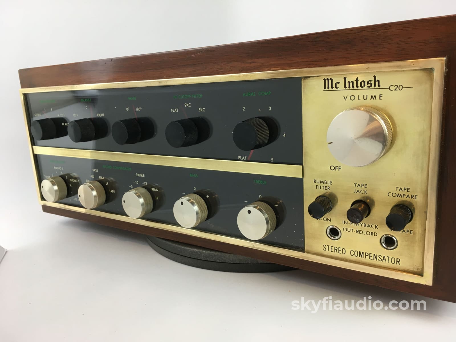 Mcintosh C20 Stereo Tube Preamp In Rare Brass Collectable And Serviced Preamplifier