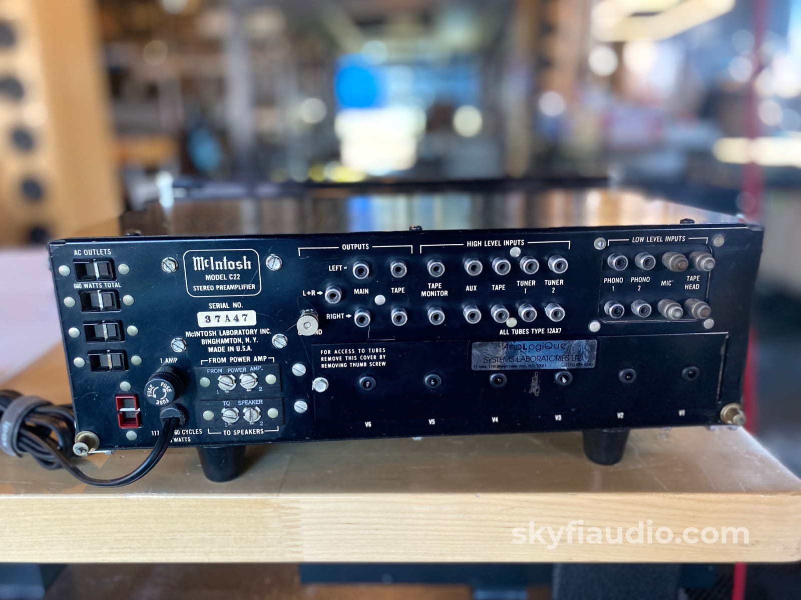 Mcintosh C22 Vintage Tube Preamplifier Restored And Highly Collectible .