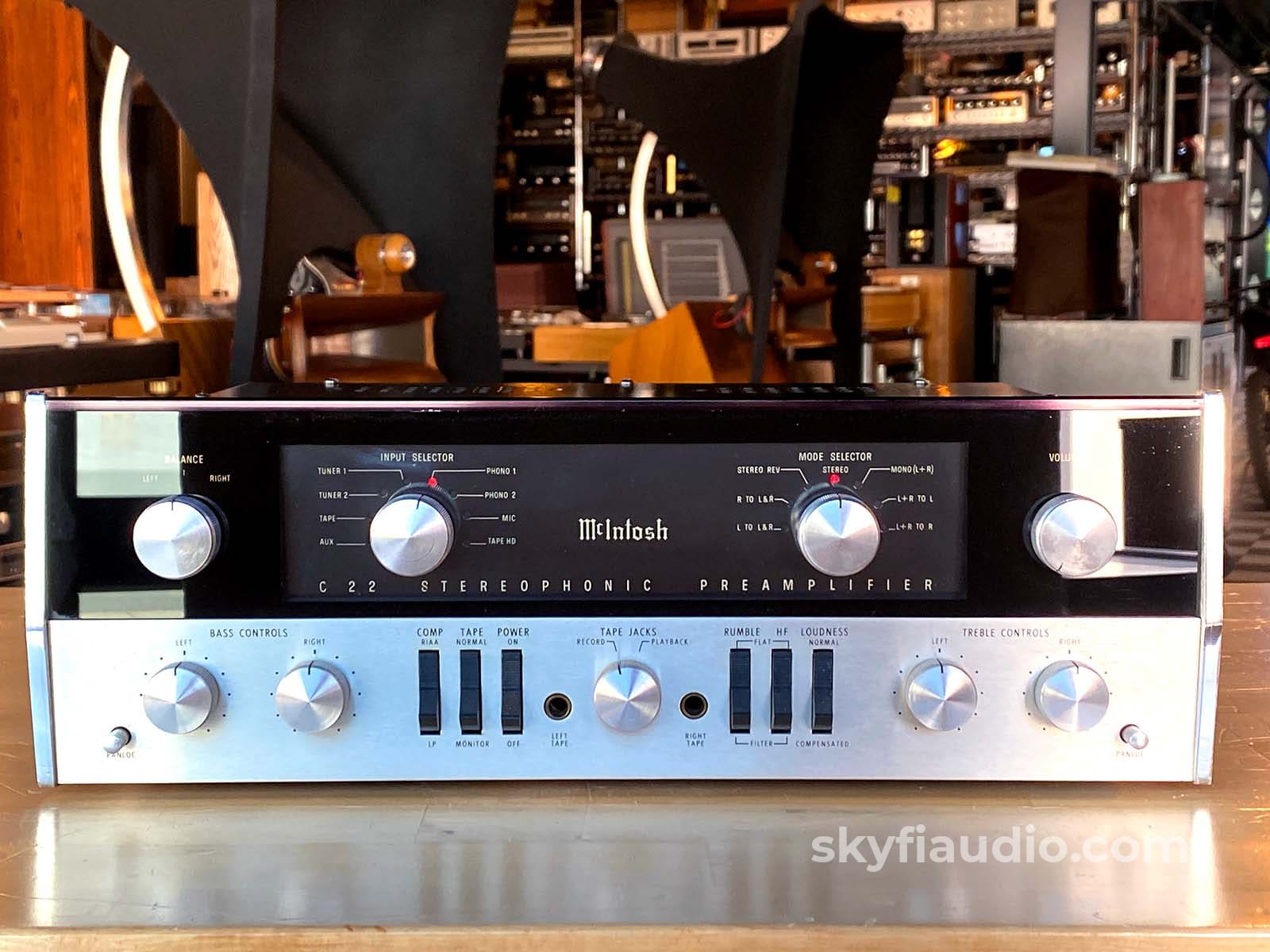McIntosh C22 Vintage Tube Preamplifier, Restored, Highly Collectable