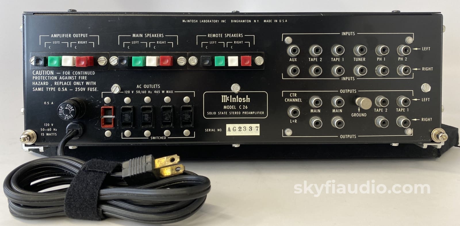 Mcintosh C26 All Analog Preamplifier With Phono - Super Clean!
