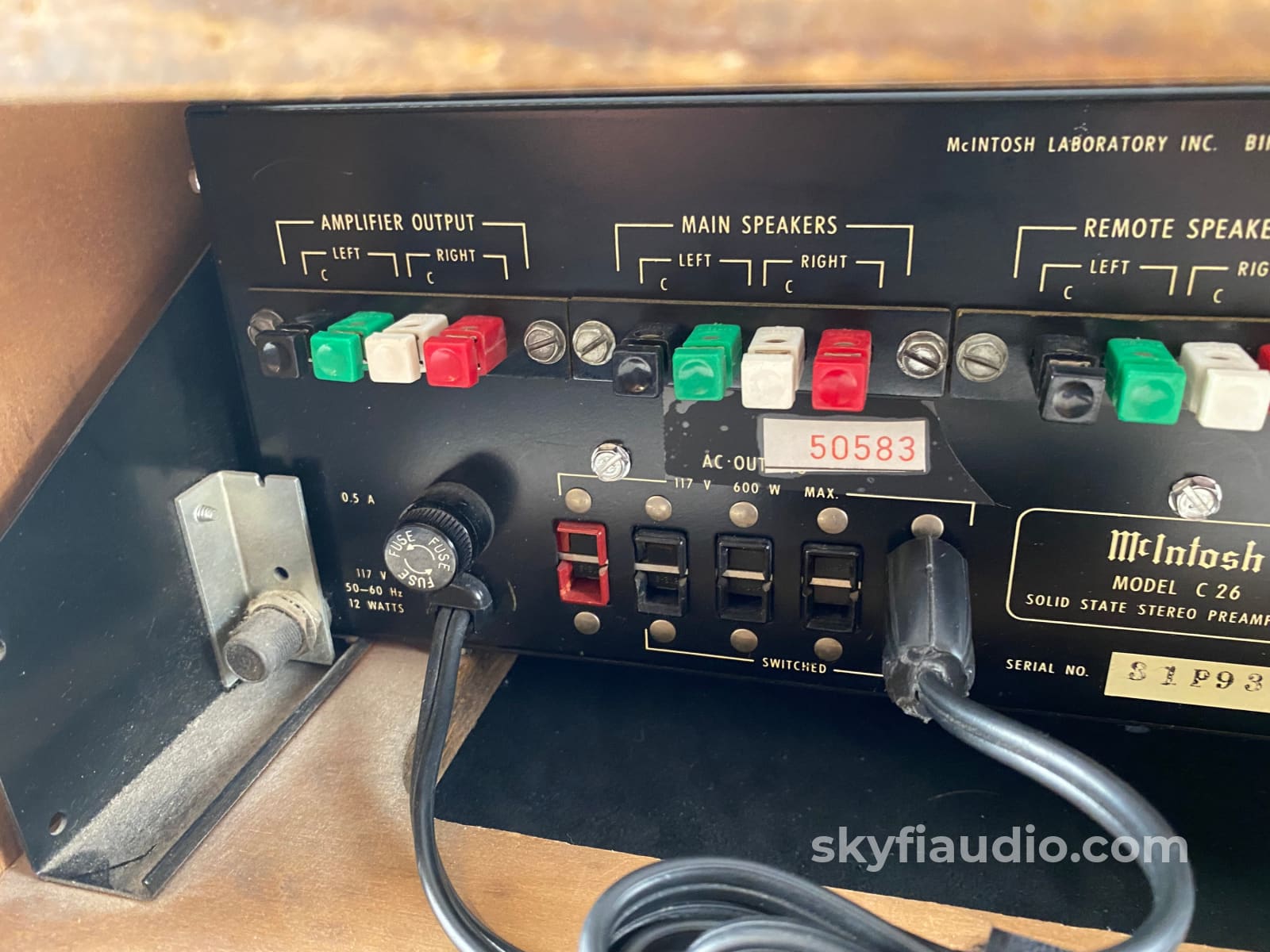 Mcintosh C26 Vintage Preamp In Gorgeous Wood Case Serviced Preamplifier