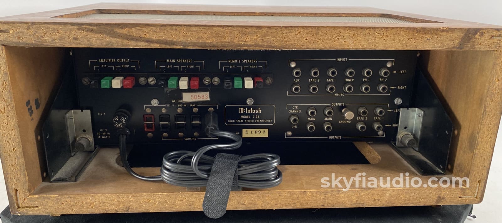 Mcintosh C26 Vintage Preamp In Gorgeous Wood Case Serviced Preamplifier