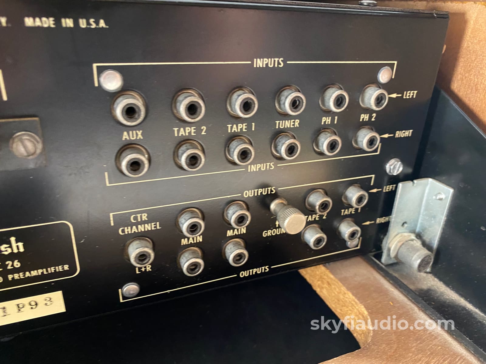 Mcintosh C26 Vintage Preamp In Gorgeous Wood Case Serviced Preamplifier