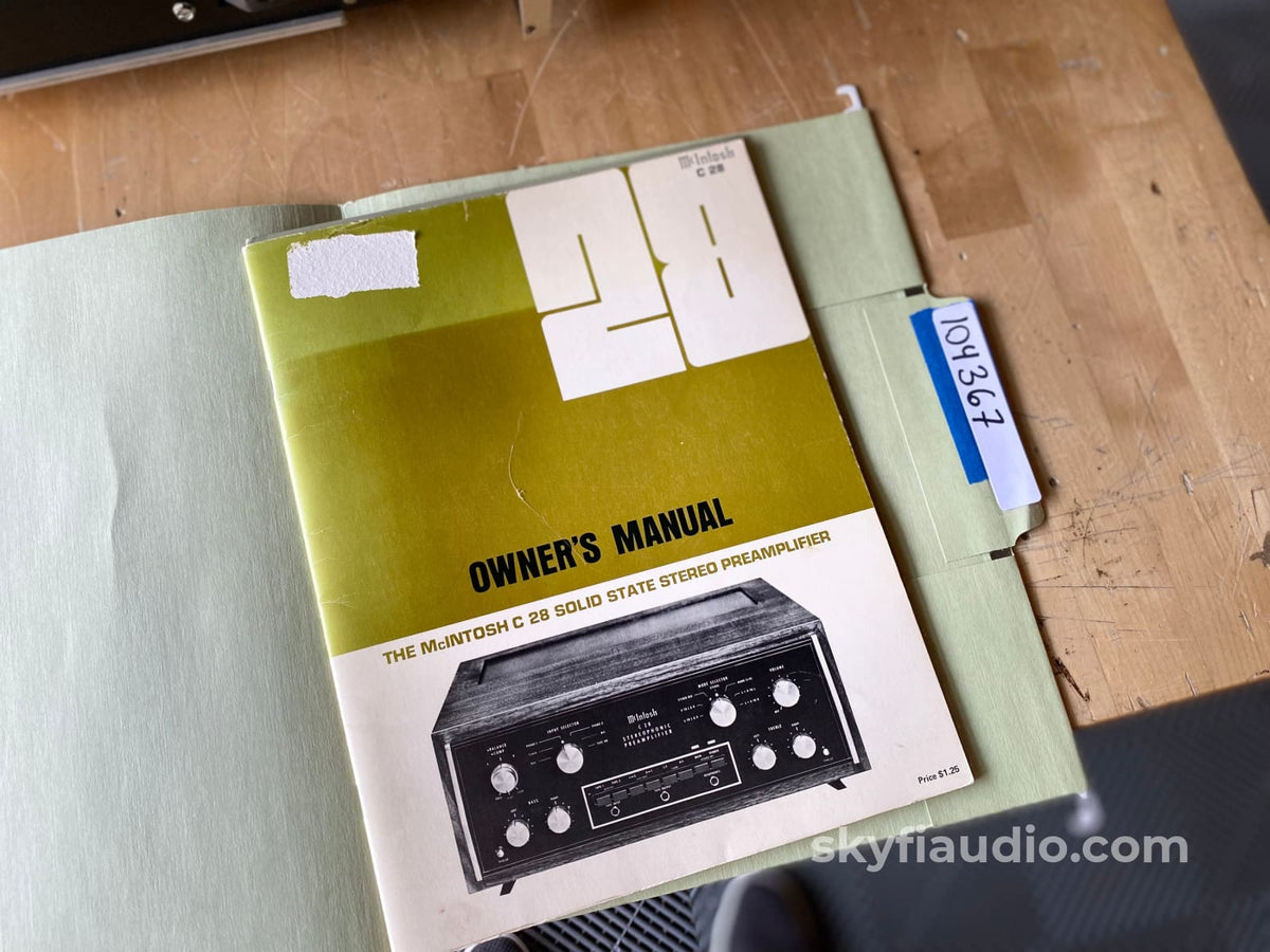 Mcintosh C28 Vintage Analog Preamp With Phono - Serviced Rec0T1O0Myntes6Nd
