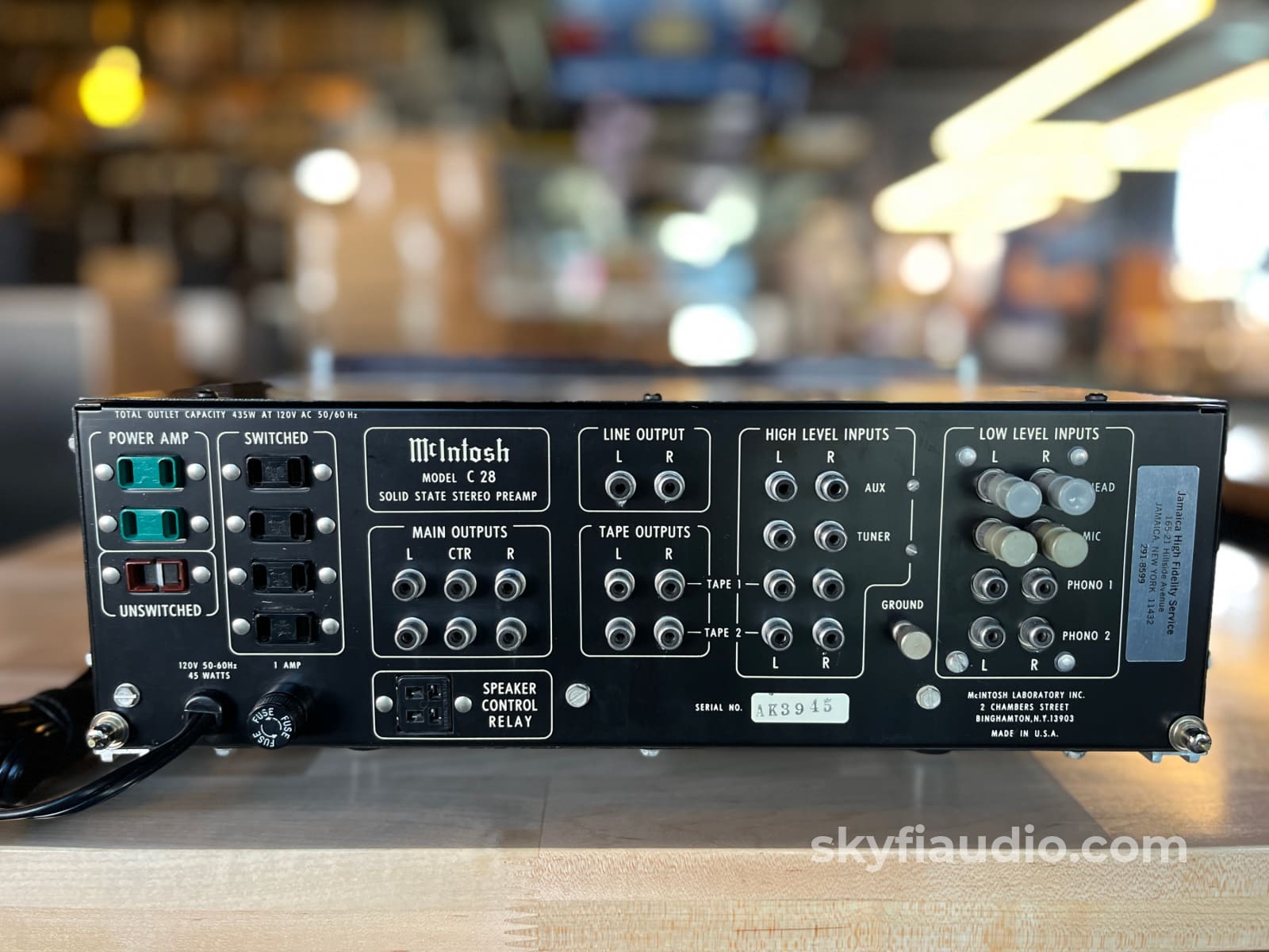 McIntosh C28 Vintage Solid State Preamplifier- Lightly Serviced Preamplifier