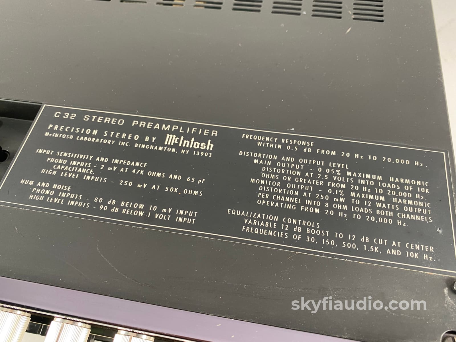 Mcintosh C32 Vintage Preamplifier With Phono