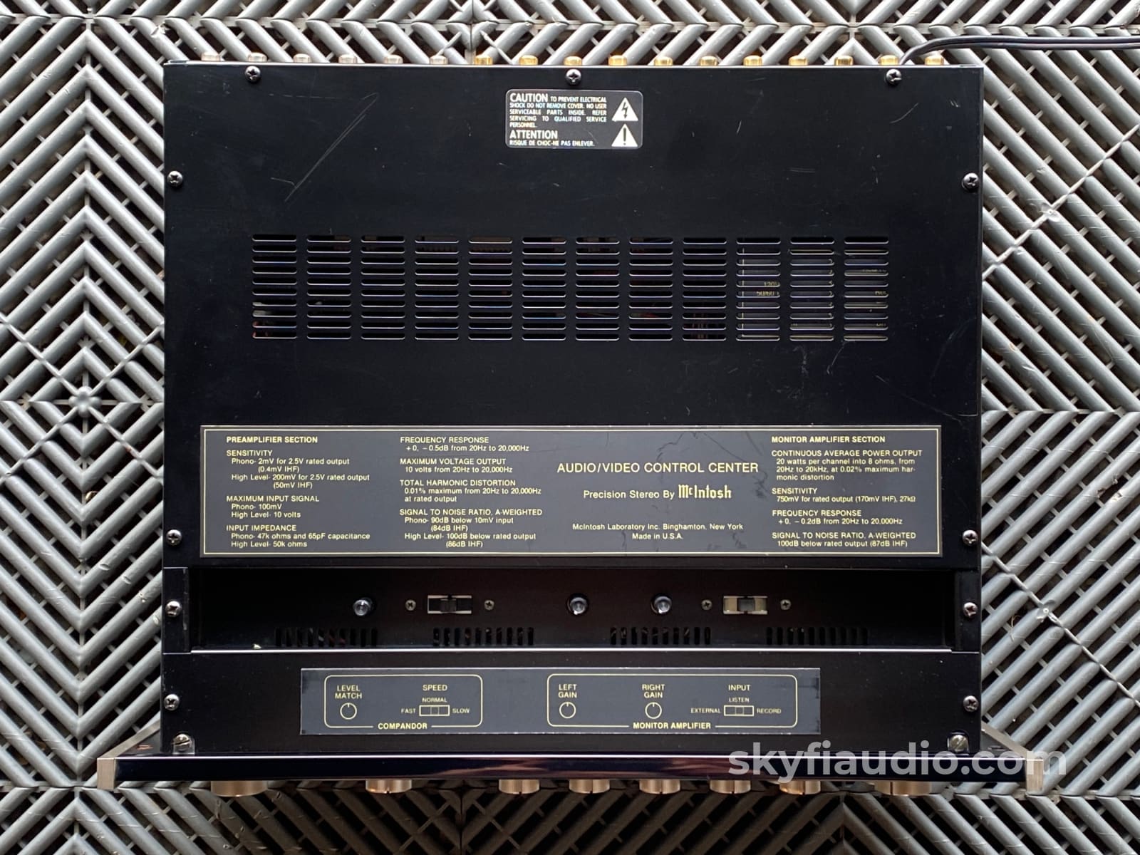 Mcintosh C34V Vintage Preamp With Front Eq Controls And Phono Preamplifier