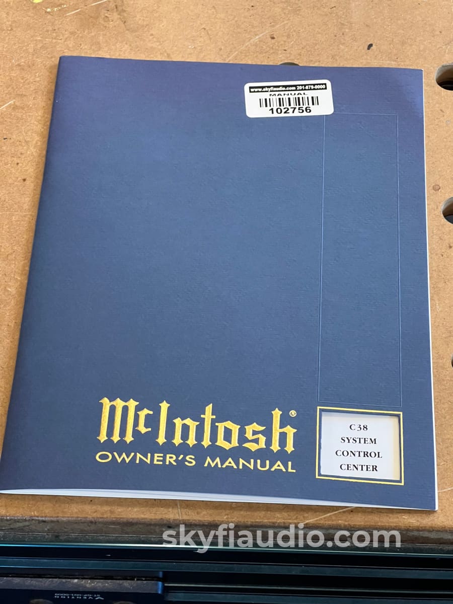 Mcintosh C38 Preamplifier - Full Featured Including Phono Stage