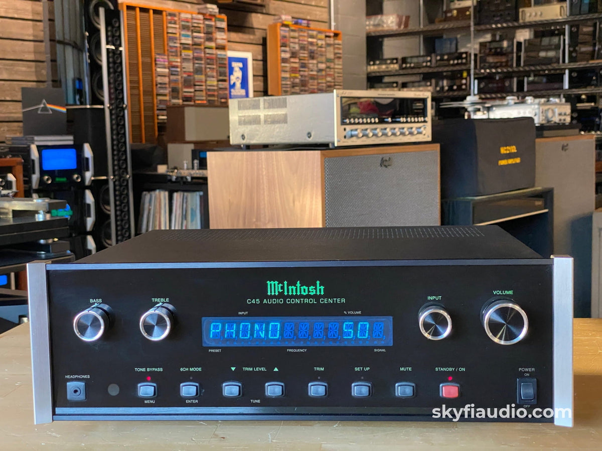 Mcintosh C45 Preamp - All Analogue With Phone Input Fiber Optic Lighting Preamplifier
