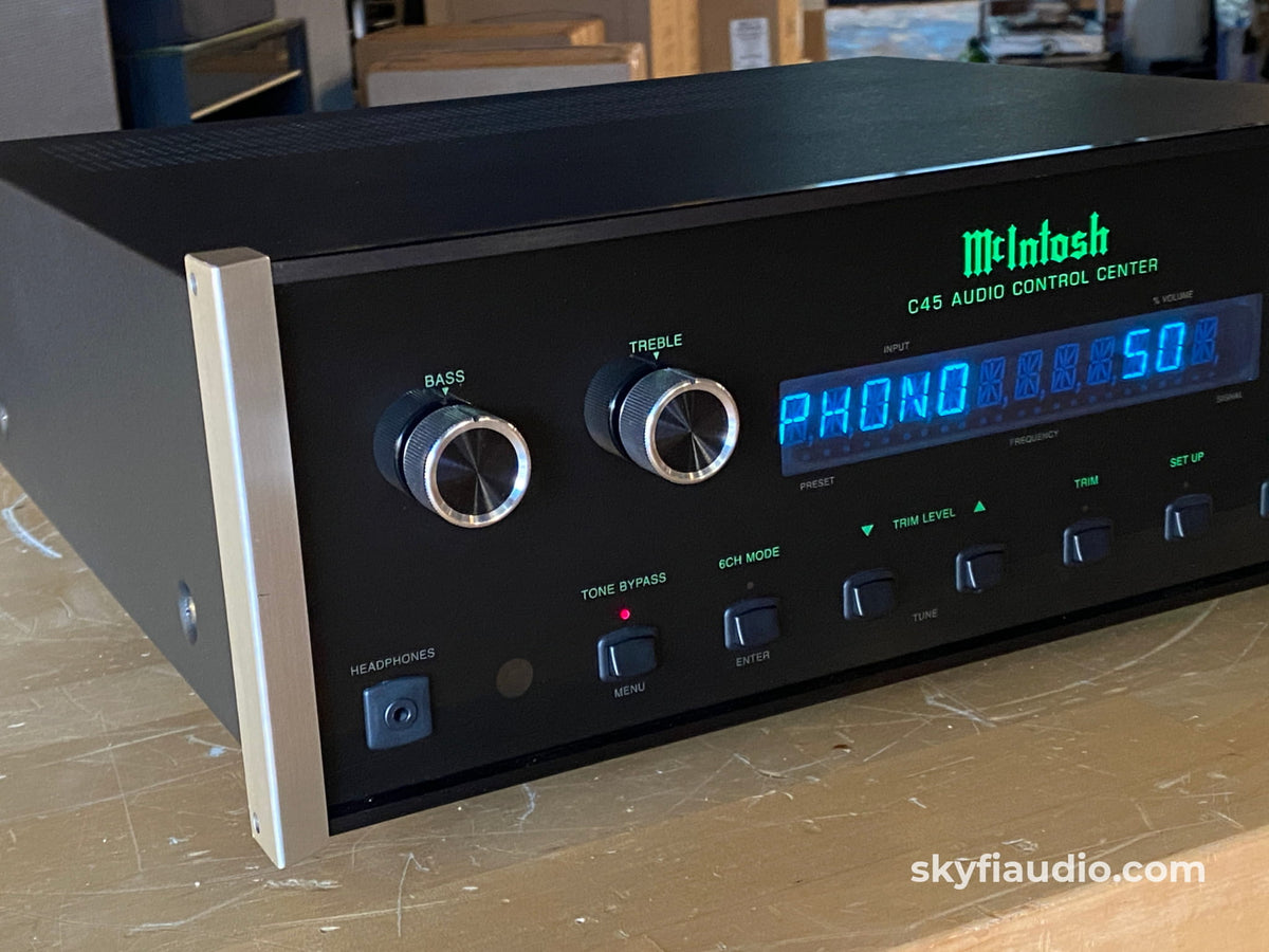 Mcintosh C45 Preamp - All Analogue With Phone Input Fiber Optic Lighting Preamplifier