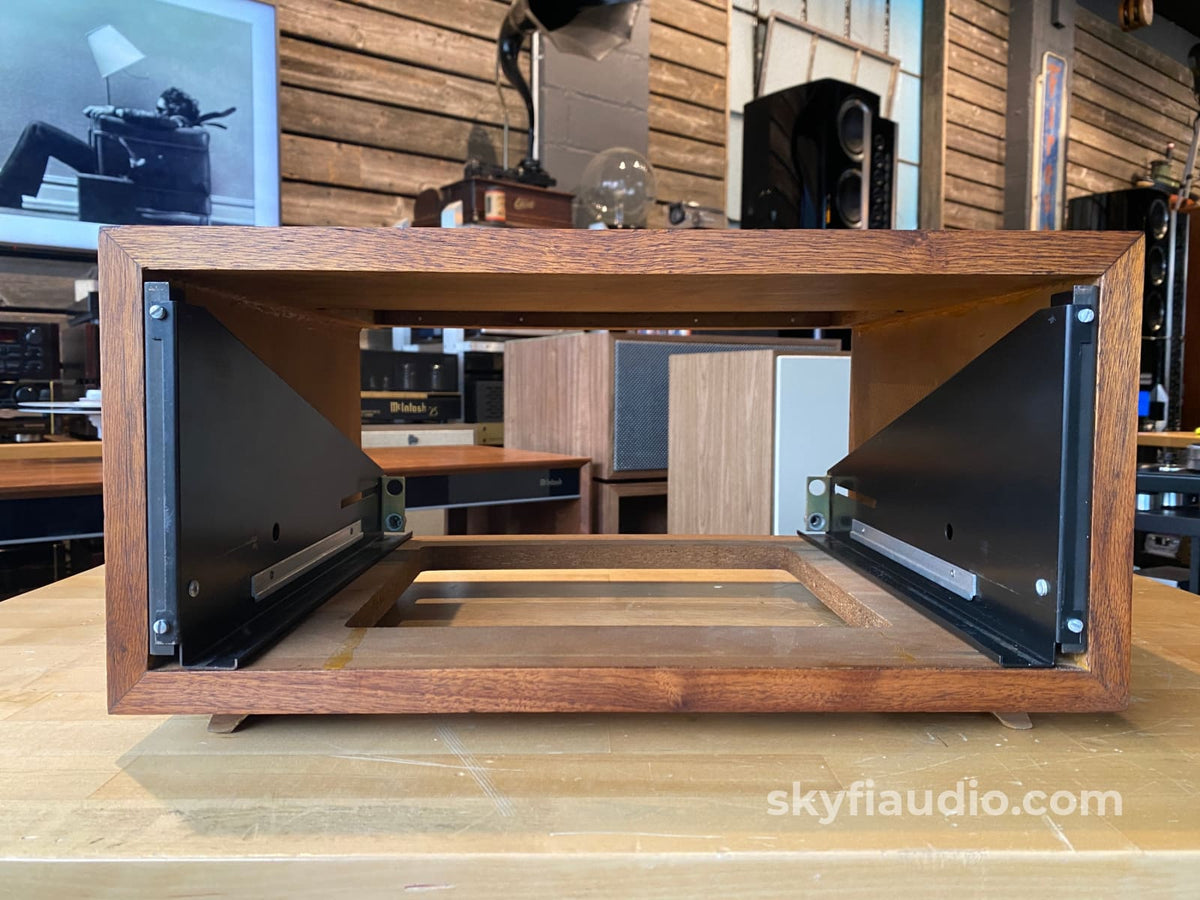 Mcintosh L21 Wood Veneer Cabinet - Slant Feet W/ 13.5 Panlocs For Mc2105 Rustic Patina Oil Finish