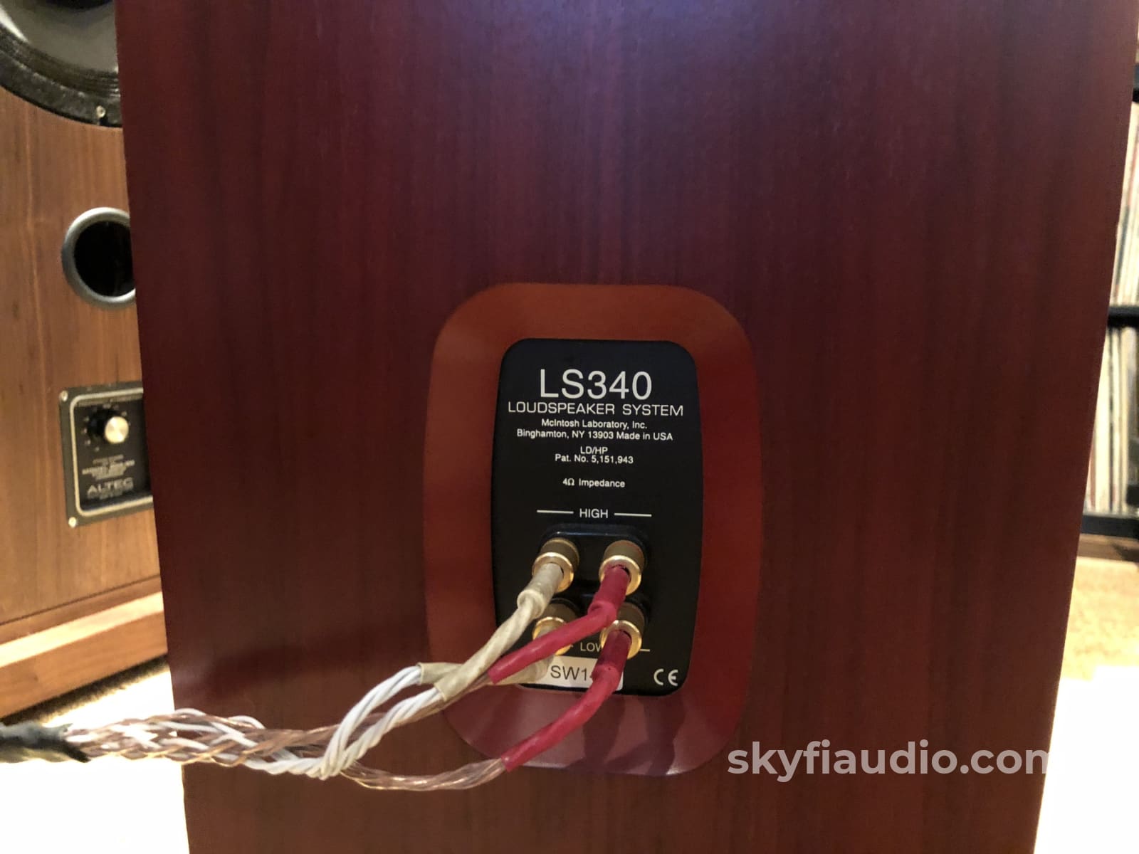 Mcintosh Ls340 Full Range Speakers - In A Deep Red Mahogany Finish
