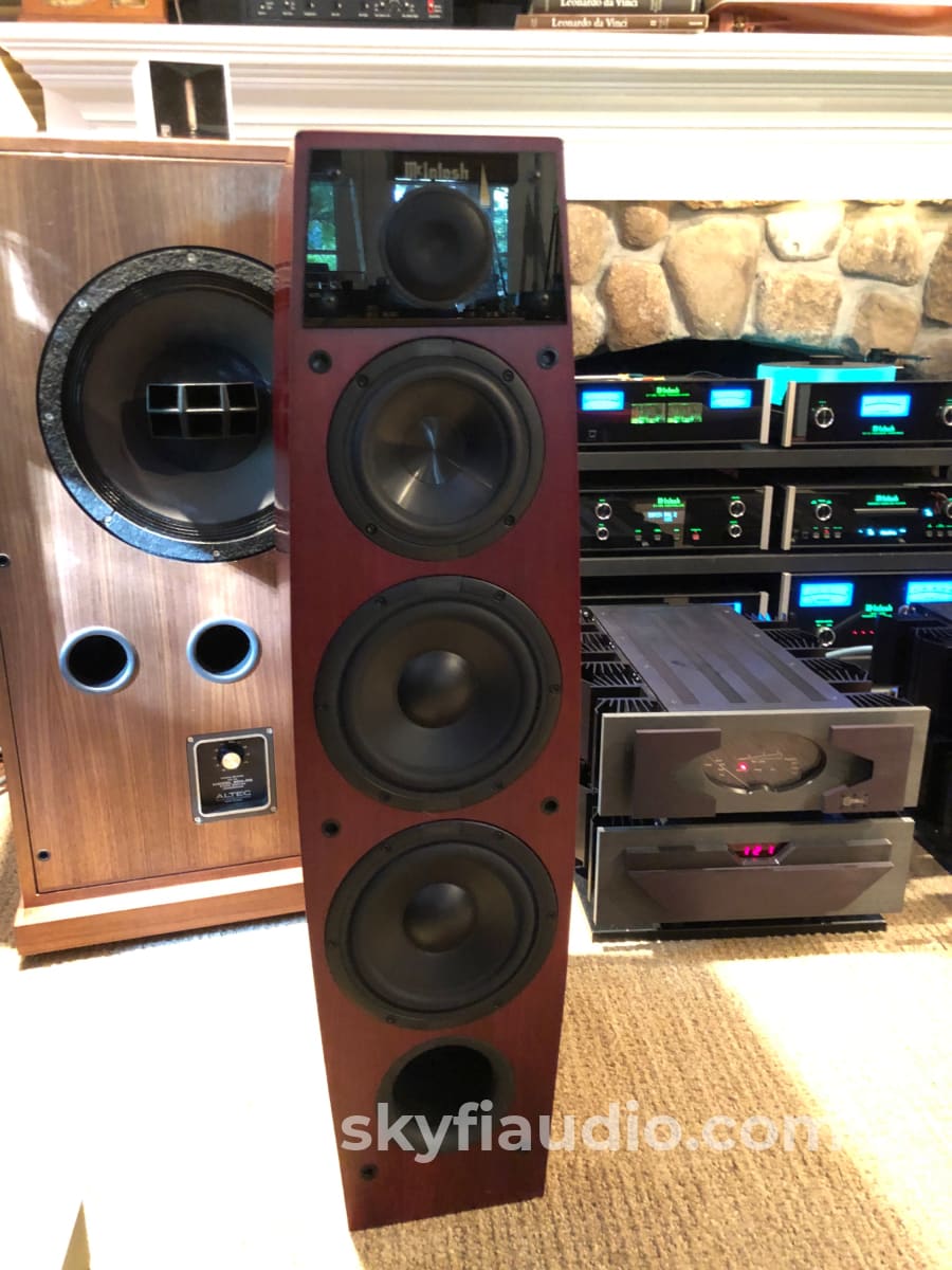 Mcintosh Ls340 Speakers - Red Cherry Finish