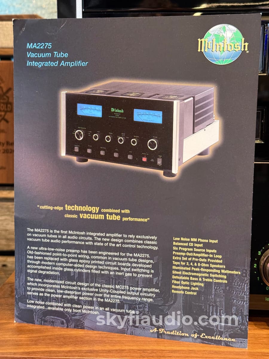 McIntosh MA2275 Tube Integrated Amplifier - Excellent Condition Collectors Set - Super Rare Integrated Amplifier