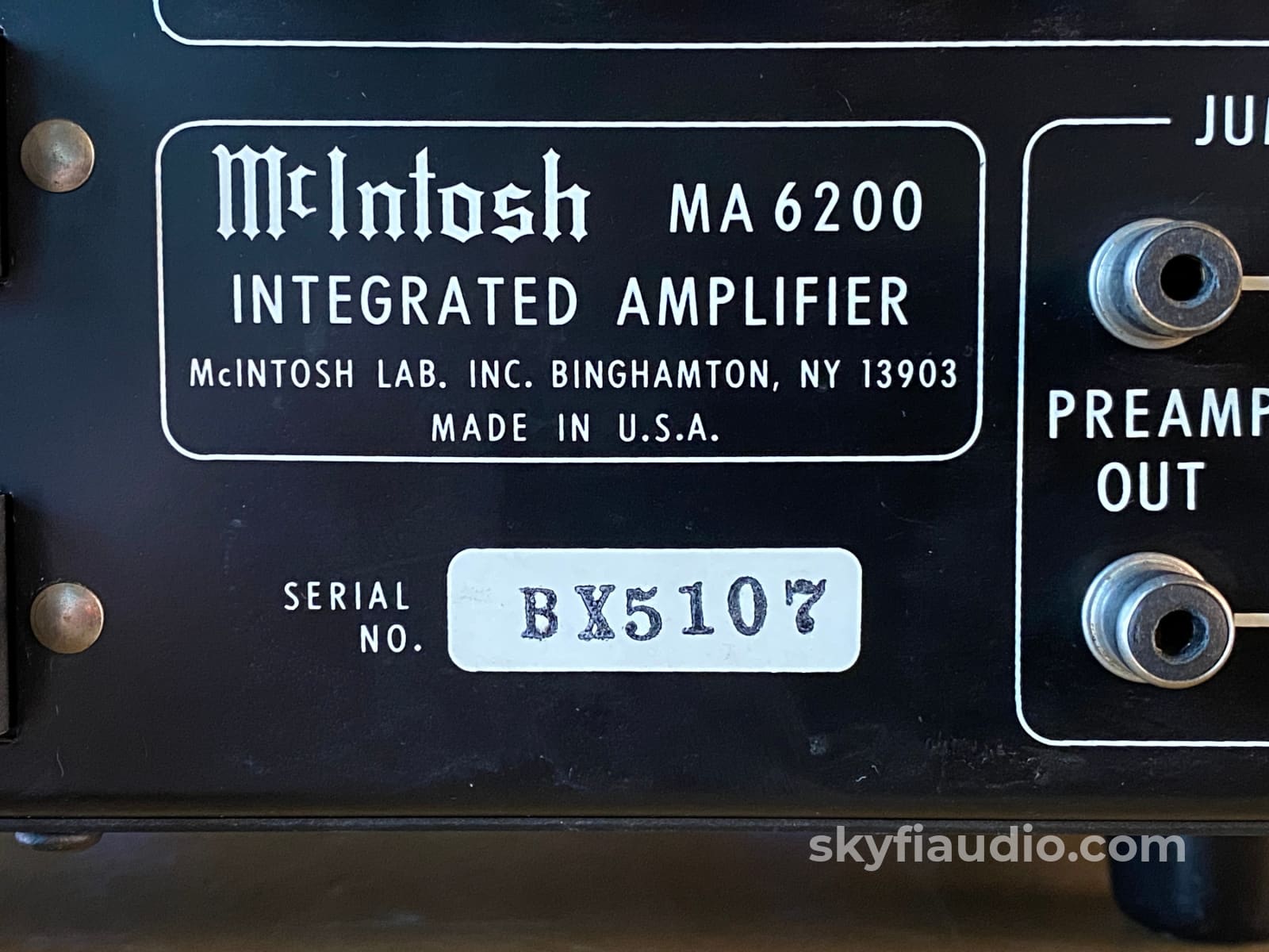 Mcintosh Ma6200 Vintage Integrated Amplifier - Serviced Integrated Amplifier