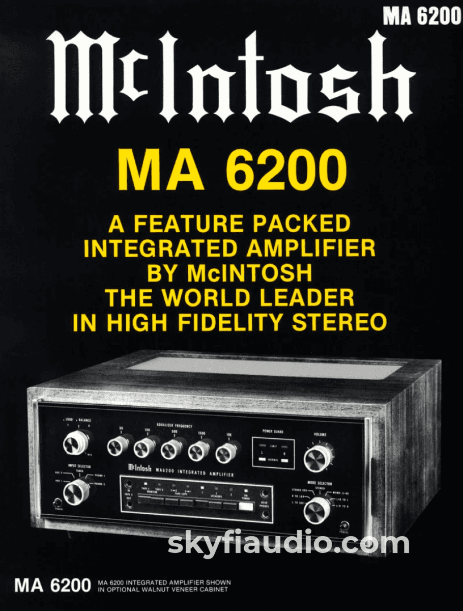 Mcintosh Ma6200 Vintage Integrated Amplifier