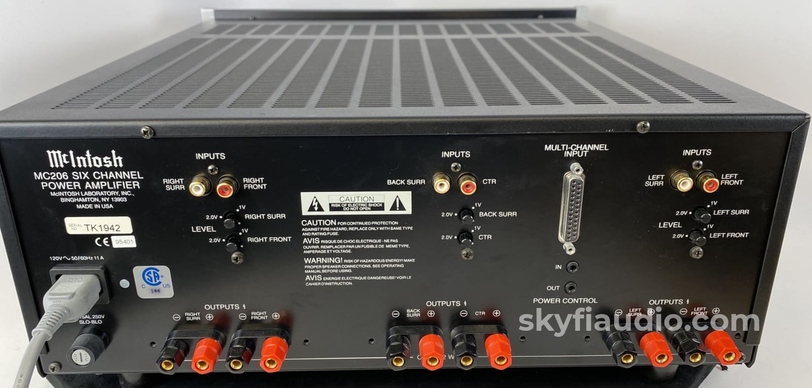 Mcintosh Mc206 - 6 Channel Audiophile Power Amplifier 120W X 6!