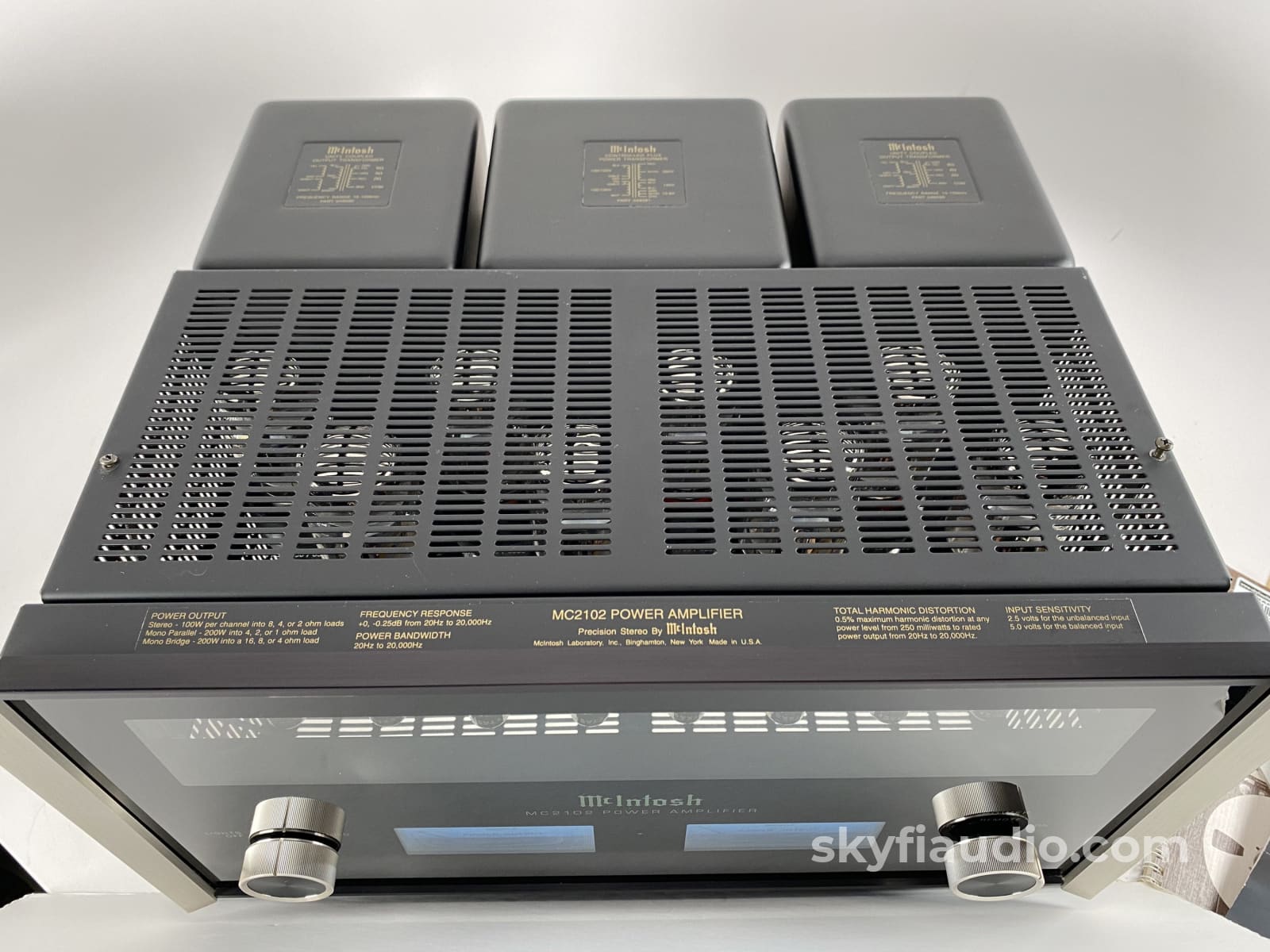 Mcintosh Mc2102 Tube Amplifier With Custom Cover