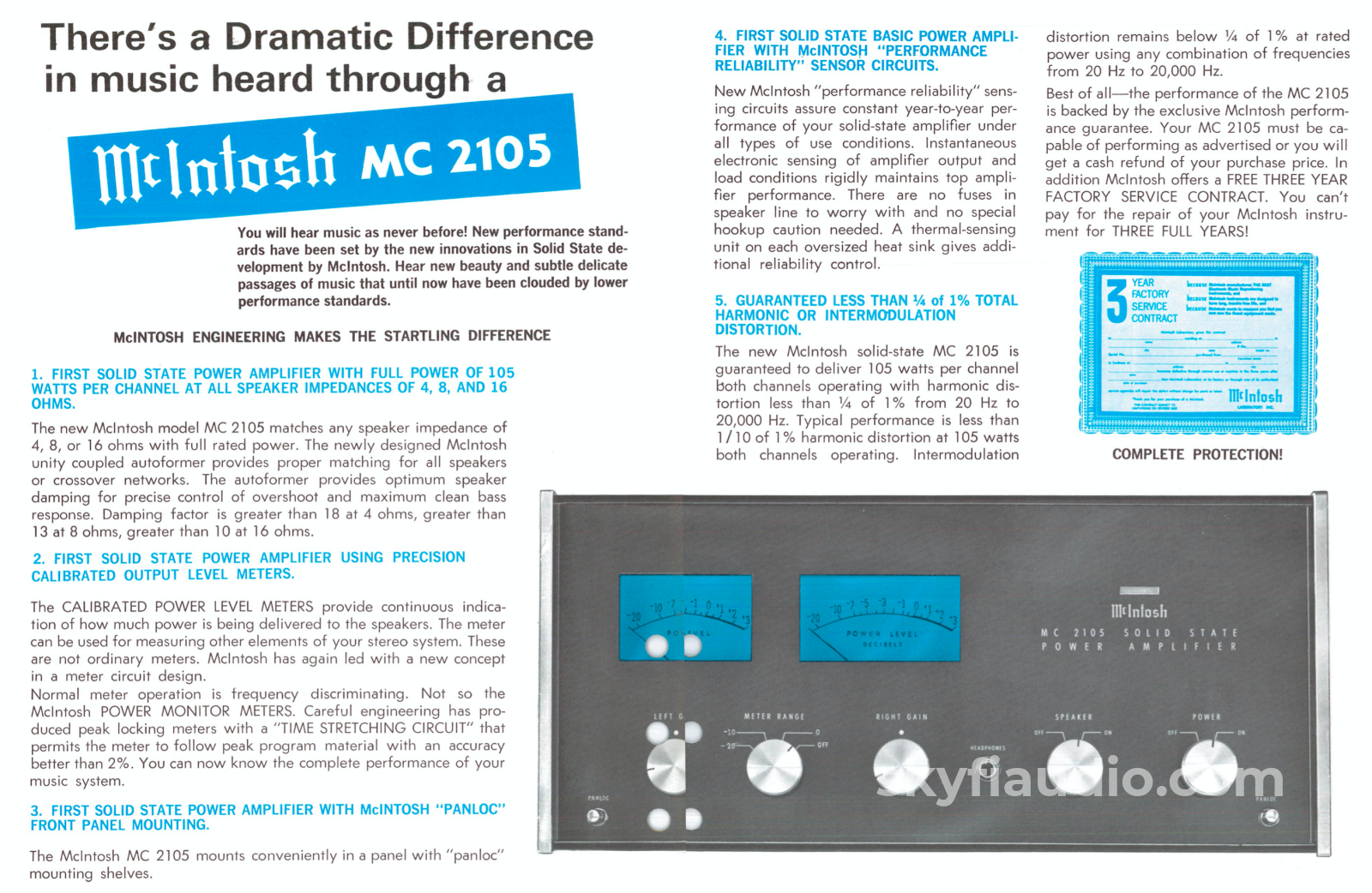 Mcintosh Mc2105 Solid State Vintage Amplifier - Restored And Upgraded