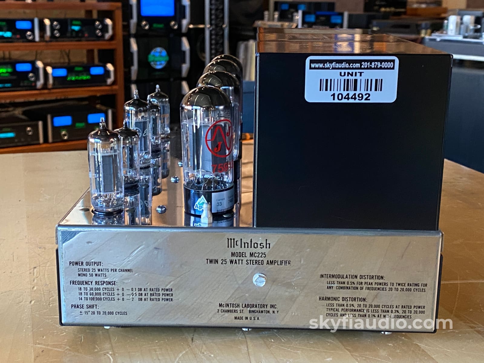 Mcintosh Mc225 Vintage Tube Amplifier From Abkco Music & Records - The Rolling Stones And More!