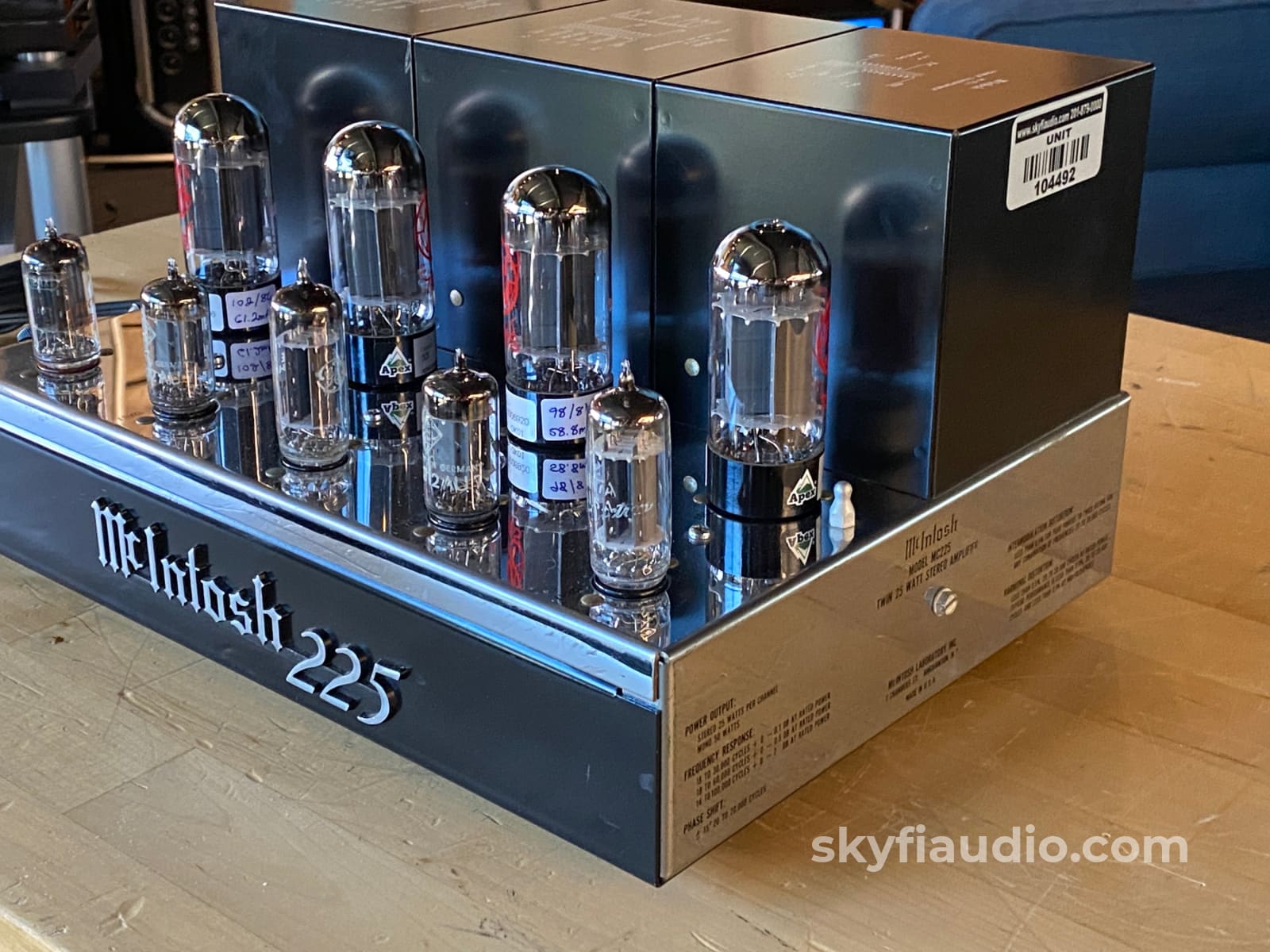 Mcintosh Mc225 Vintage Tube Amplifier From Abkco Music & Records - The Rolling Stones And More!