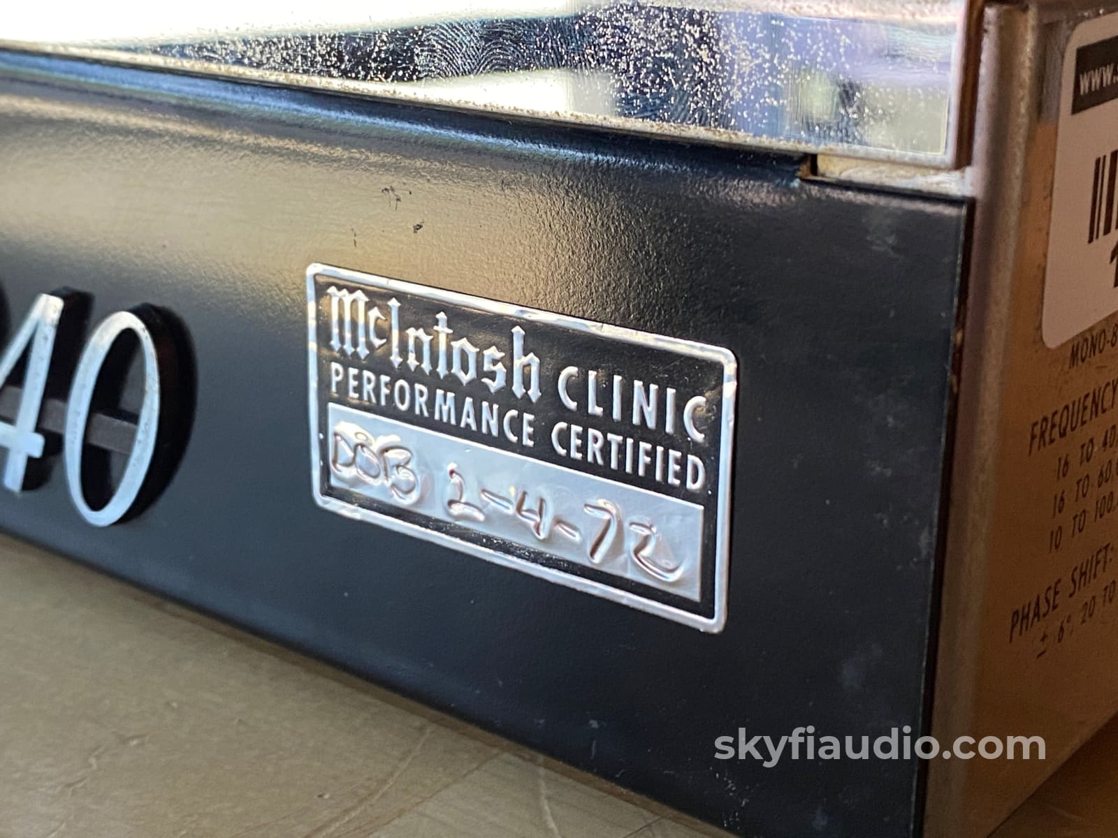 Mcintosh Mc240 Vintage Tube Amp - Skyfi Restored W/ Premium Tubes Amplifier