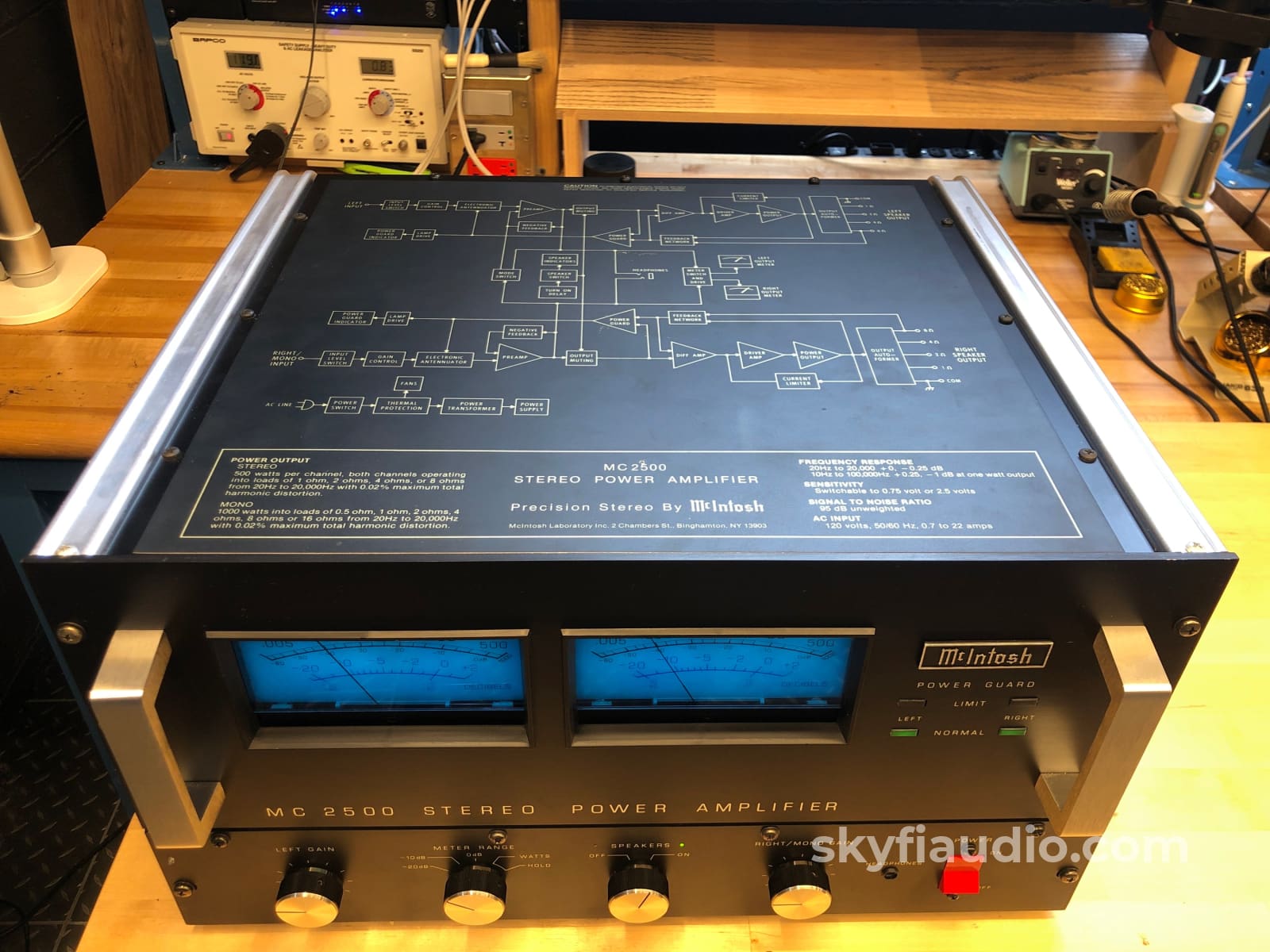 Mcintosh Mc2500 Solid State Amplifier - Collector Set Rare Black Finish