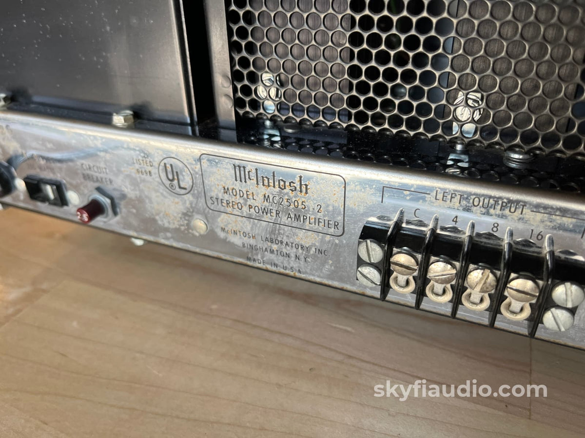 McIntosh MC2505 Vintage Solid State Amplifier - Serviced Late Serial - Amplifier