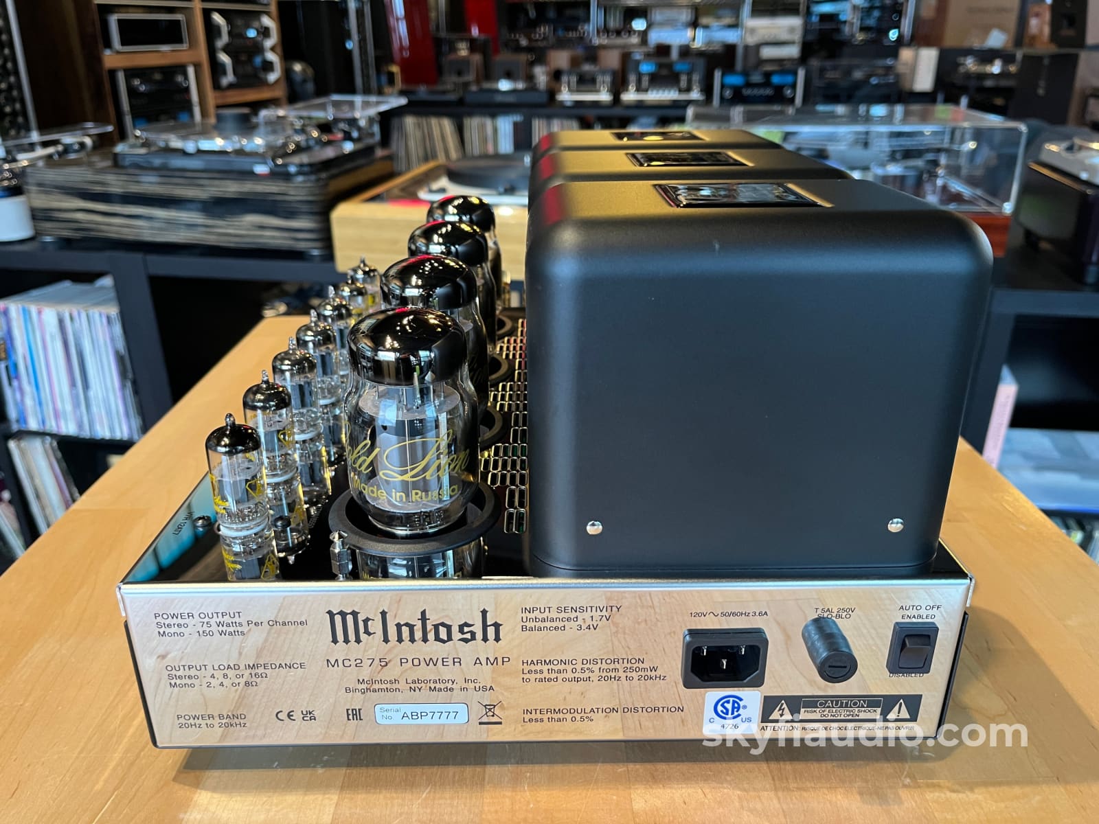 McIntosh MC275 Tube Amplifier - W/ Gold Lion KT88 Outputs and Vintage IEC & GE Driver Tubes - Pre-Loved Amplifier