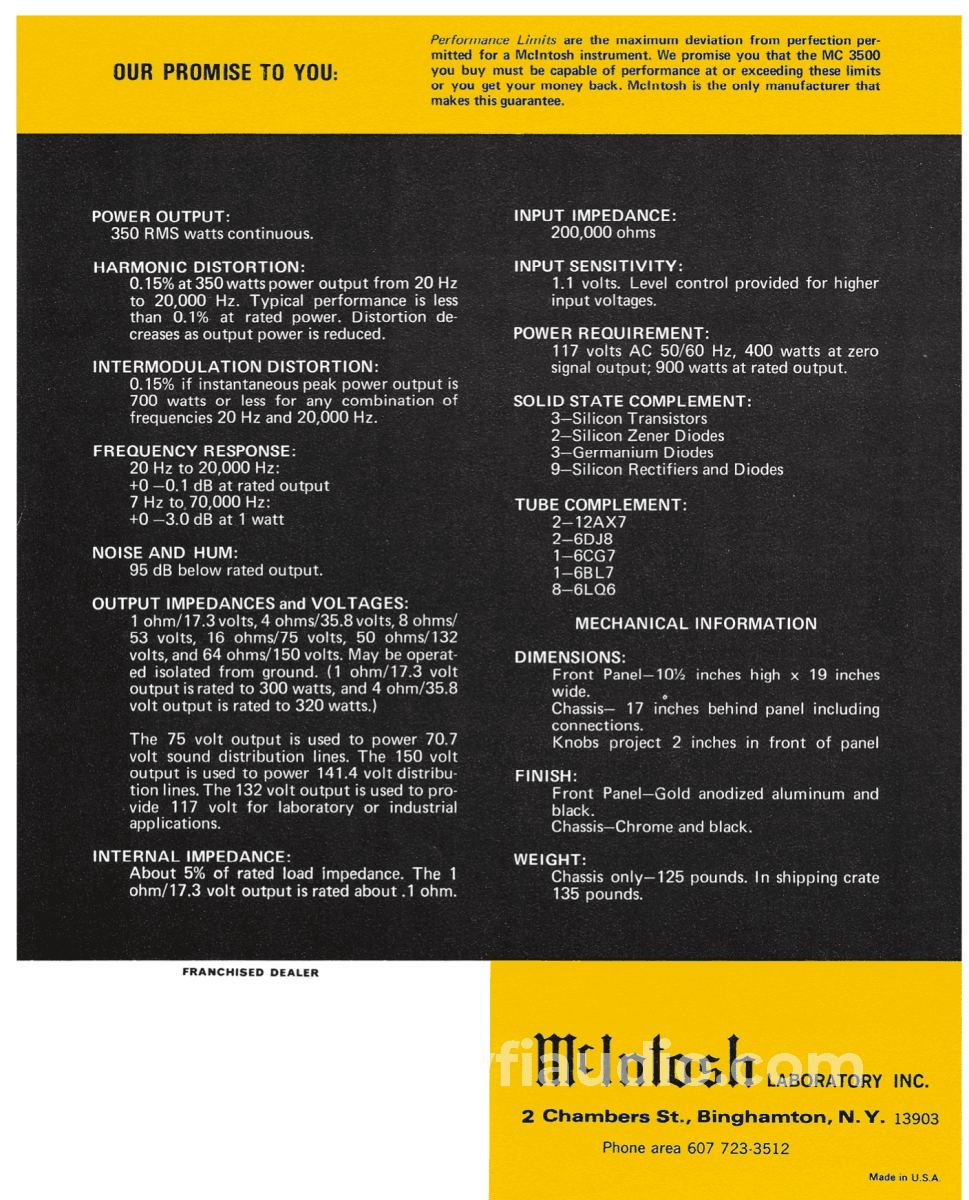 Mcintosh Mc3500 Legendary Vintage Tube Mono Amplifiers - Unmolested Call For Restoration Options