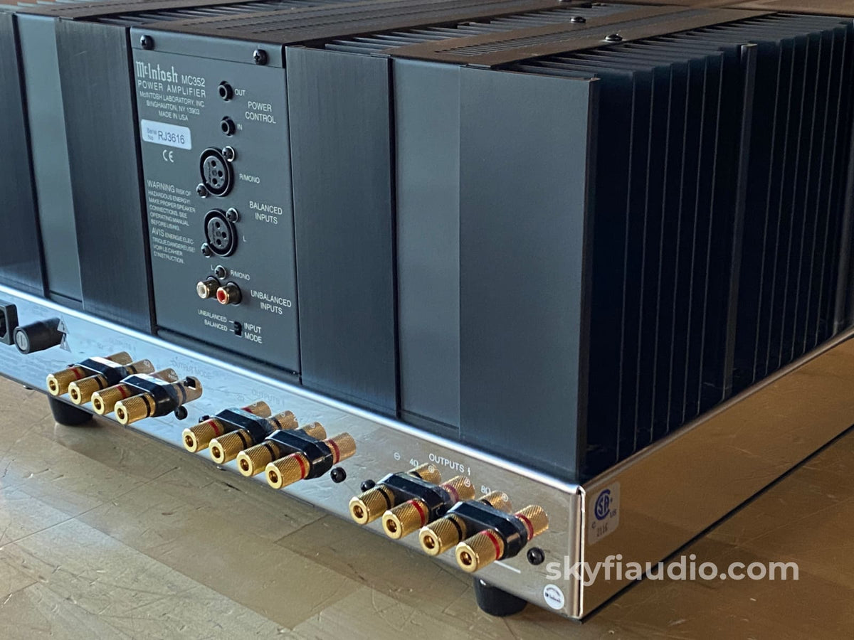 Mcintosh Mc352 Double Balanced Solid State Amplifier With 350W X 2!