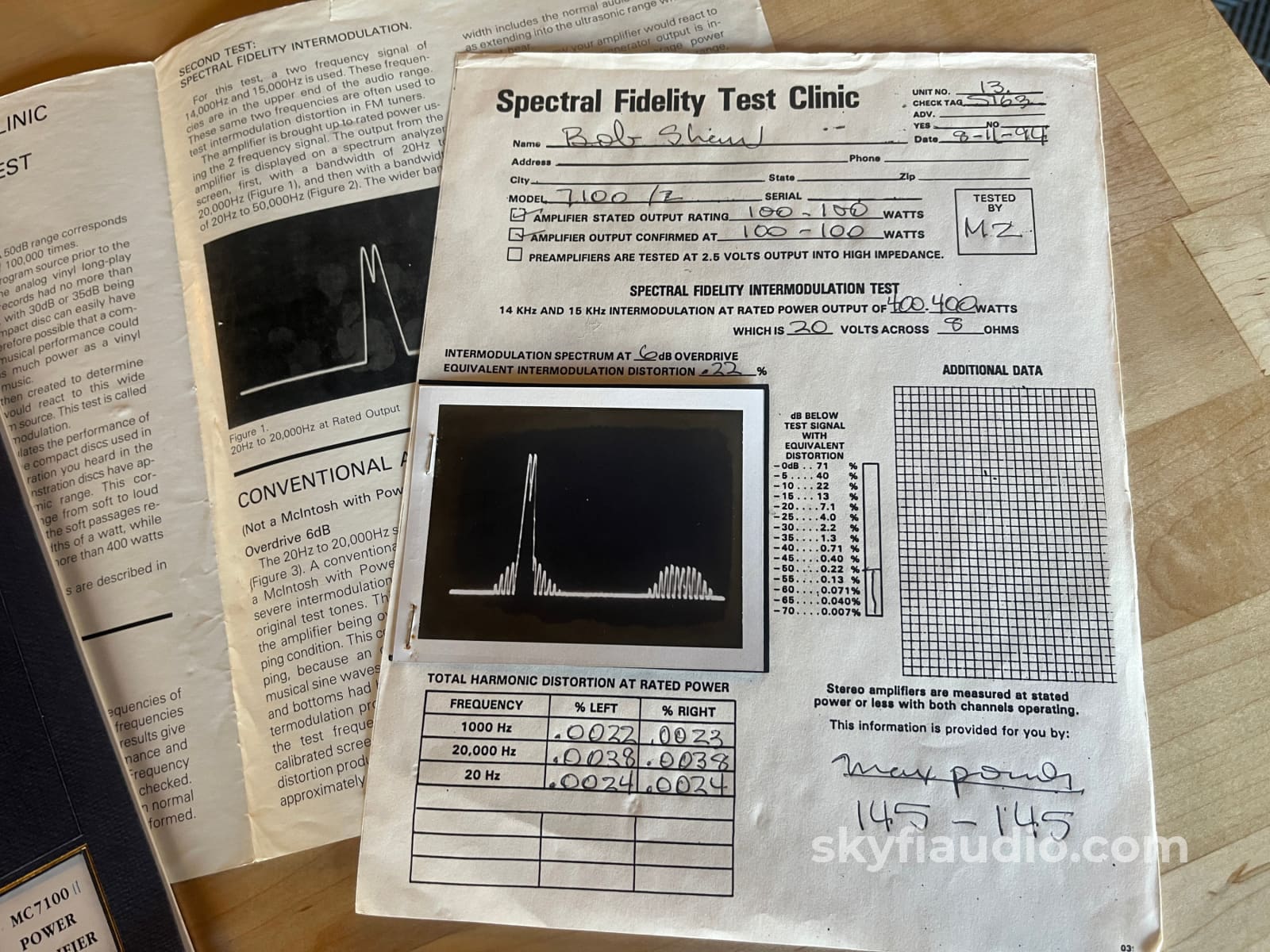 McIntosh MC7100 II Solid State Amplifier- W/ Balanced XLR Amplifier