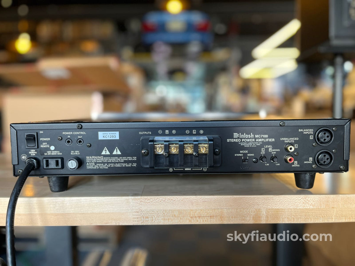 McIntosh MC7100 II Solid State Amplifier- W/ Balanced XLR Amplifier