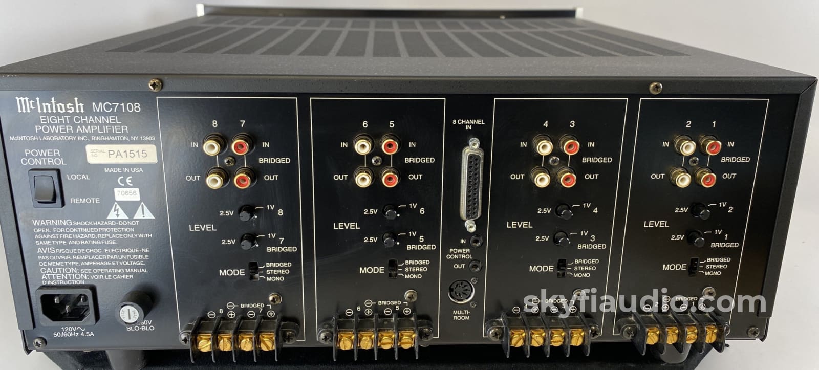 Mcintosh Mc7108 Eight Channel Amplifier - Configurable And Near Mint