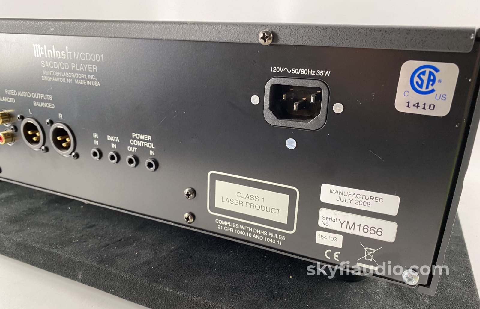 Mcintosh Mcd301 Sacd/Cd Player - Serviced Cd + Digital