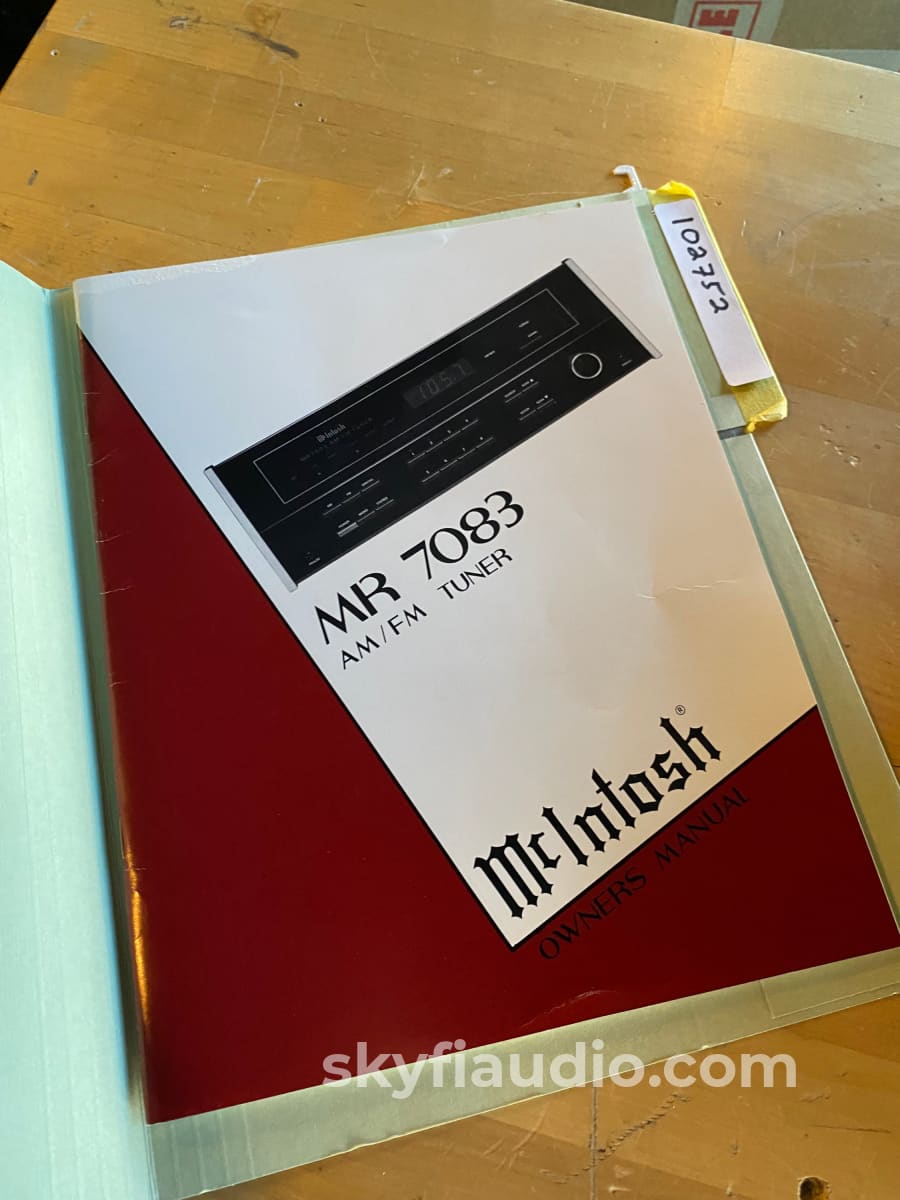 Mcintosh Mr7083 Am/Fm Digital Tuner - New Glass Wide Edition