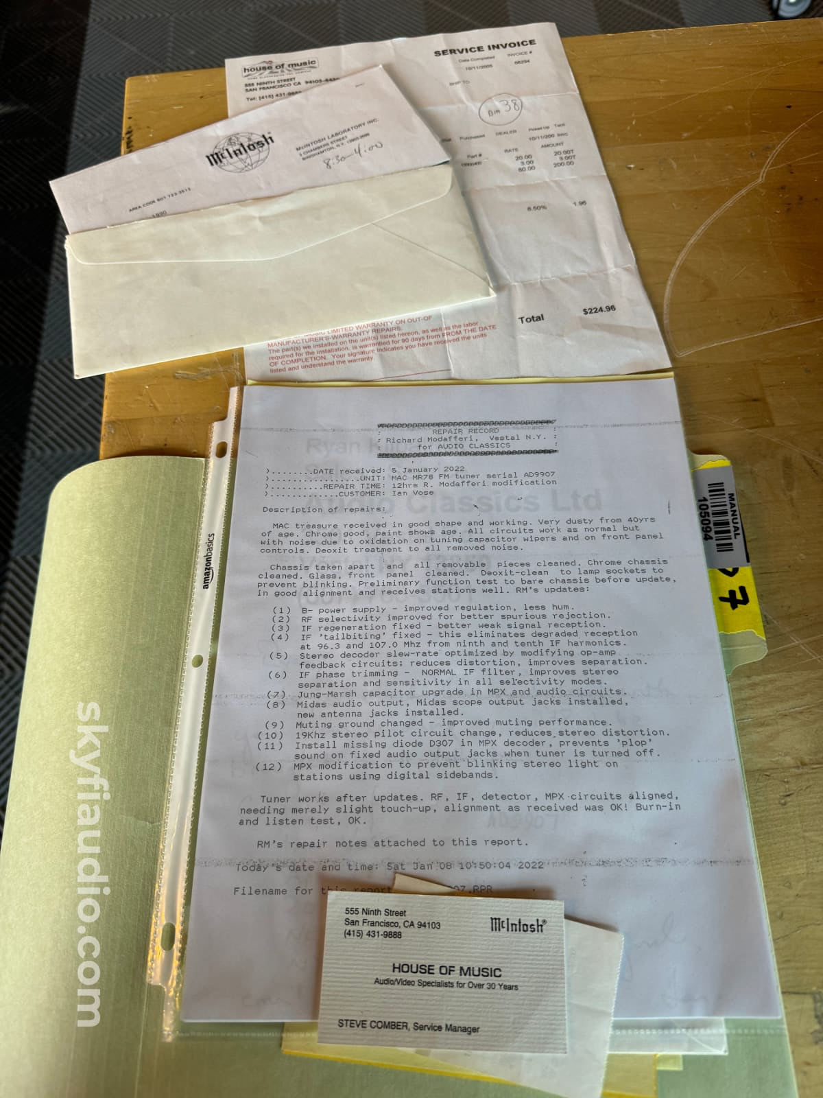 Mcintosh Mr-78 Analog Tuner - The Best From Mcintosh. Modafferi Serviced